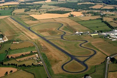 Aerial view of the Lurcy-Levis private test circuit
